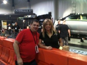 Cherie Westrich from Overhaulin and Donnie Smith at Sema 2012 in Las Vegas