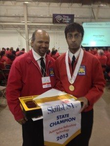 Left: Instructor Barry Roopnarine                Right: Gold Winner Shazim Nazim 